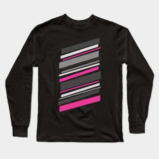 Rising Diagonals: grey and pink Long Sleeve T-Shirt